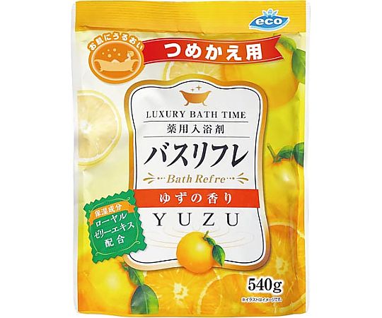 Bath Refre Medicated Bath Additive Refill Yuzu Scent 540g 227729 1pc