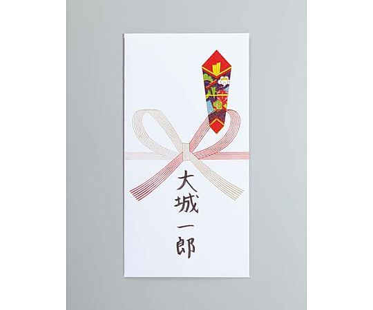 まっすぐ書ける金封 仏 本折黒白耳銀7本 5枚入　P5ｷ-KN232 1パック(5枚入)