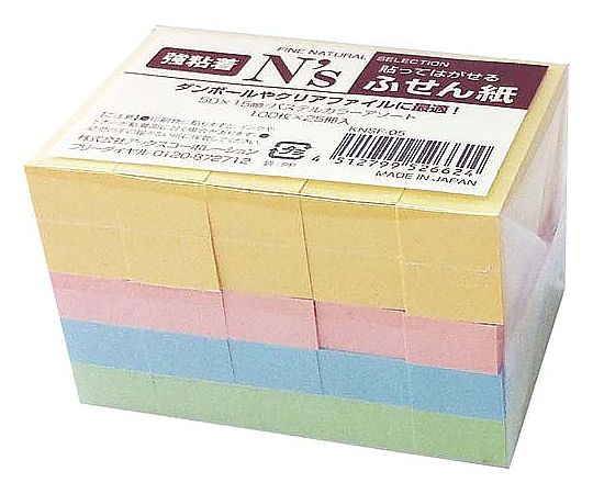 N's Strong Adhesive Sticky Notes 50 x 15 Pastel 25 Sheets KNSF-05 1 Pack (25 Sheets)
