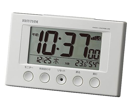 리듬 다기능 전파 시계 맞는 웨이브 스마트 화이트 8RZ166SR03 1 개