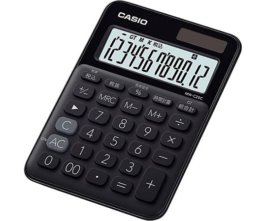 カラフル電卓 MW-C20C-BK ブラック　MW-C20C-BK-N 1台