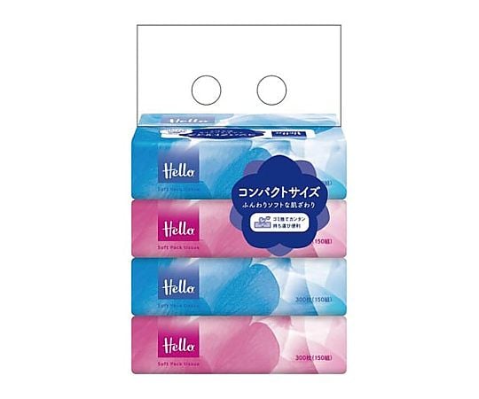 ハローコンパクトソフトパックティシュ 1パック（4個入）　8258 1パック(4個入)