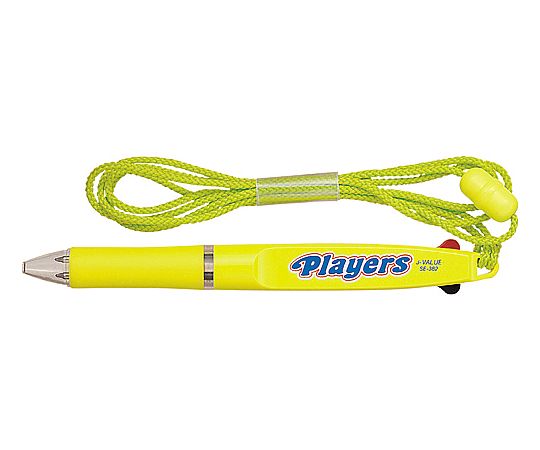 2色ボールペンプレーヤーズひも付き 黄色軸　SE382.2 1本