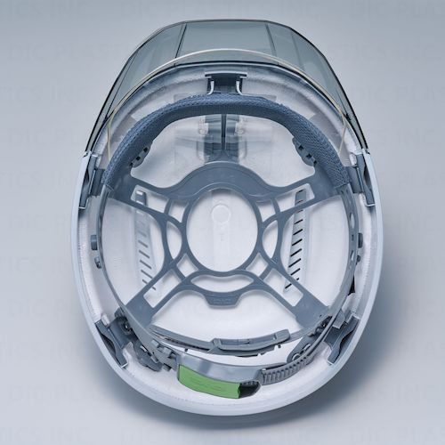DIC Ultra Lightweight Clear Visor Helmet (with Shield) AA23-CSV KP White/Blue AA23-CSV-HA8-KP-W/B 1 pc