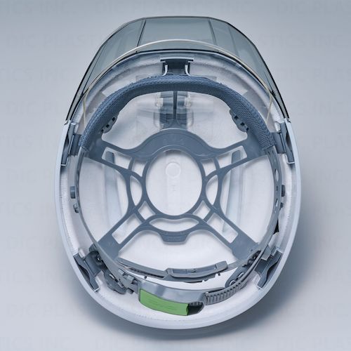 DIC Ultra Lightweight Clear Visor Helmet (with Shield) AA23-CS KP Fresh Green/Smoke AA23-CS-HA8-KP-FG/S 1 pc