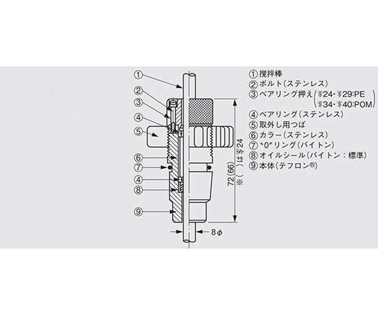 교반 씰 TS29 TBO 1개