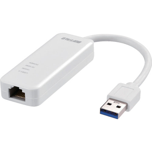 ＢＡＦＦＡＬＯ　Ｇｉｇａ対応　Ｔｙｐｅ−Ａ　ＵＳＢ３．２（Ｇｅｎ１）用ＬＡＮアダプター　ホワイト　LUA5-U3-AGTE-WH　1 個