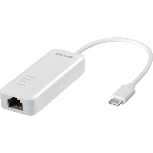 ＢＡＦＦＡＬＯ　Ｇｉｇａ対応　Ｔｙｐｅ−Ｃ　ＵＳＢ３．２（Ｇｅｎ１）用ＬＡＮアダプター　ホワイト　LUA5-U3-CGTE-WH　1 個