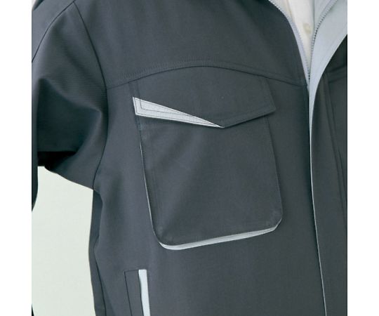 秋冬作業服 帯電防止JIS適合 男女ペアブルゾン 上 チャコール 3L　G489-UE-3L 1着