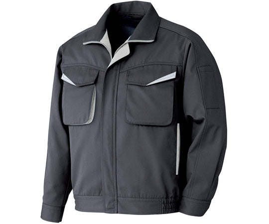 秋冬作業服 帯電防止JIS適合 男女ペアブルゾン 上 チャコール 3L　G489-UE-3L 1着