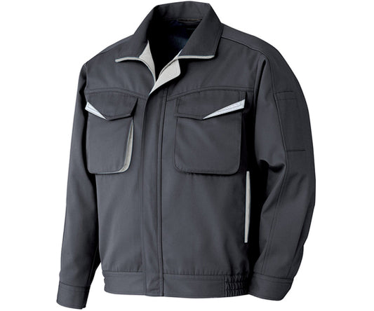 秋冬作業服 帯電防止JIS適合 男女ペアブルゾン 上 チャコール 3L　G489-UE-3L 1着