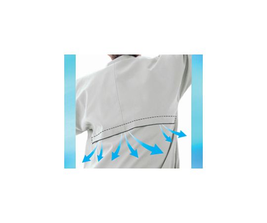 Spring/Summer Workwear, Antistatic JIS Compliant, Wind-Free, Unisex Pair Long Sleeve Blouson, Silver Gray, M, GS2621-UE-M, 1 Piece