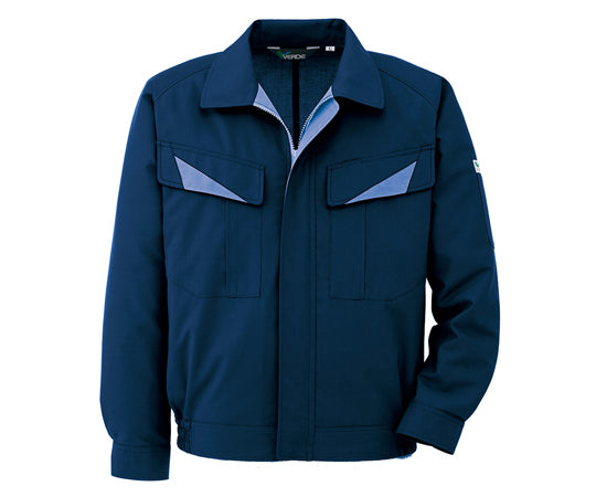 Spring/Summer Workwear, Antistatic JIS Compliant, Wind-Free, Unisex Pair Long Sleeve Blouson, Navy, LL, GS2627-UE-LL, 1 Piece