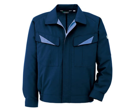 Spring/Summer Workwear, Antistatic JIS Compliant, Wind-Free, Unisex Pair Long Sleeve Blouson, Navy, L, GS2627-UE-L, 1 Piece