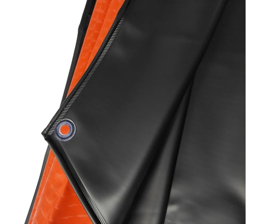 방수 방유 앞치마 두께 0.5mm 가슴 첨부 앞치마 검정 12451-1 1장