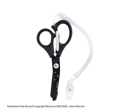 캐릭터 의료용 가위 미피 페이스 블랙 ST-UMF0003 1개