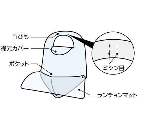 Disposable dining aprons with pockets, pack of 100, 51958, 1 unit (pack of 100)