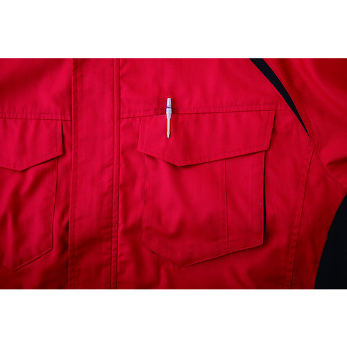 空調服　空調服［［Ｒ下］］　長袖ブルゾン　ウエアのみ　レッド　Ｓ　KU92400R70S1　1 着