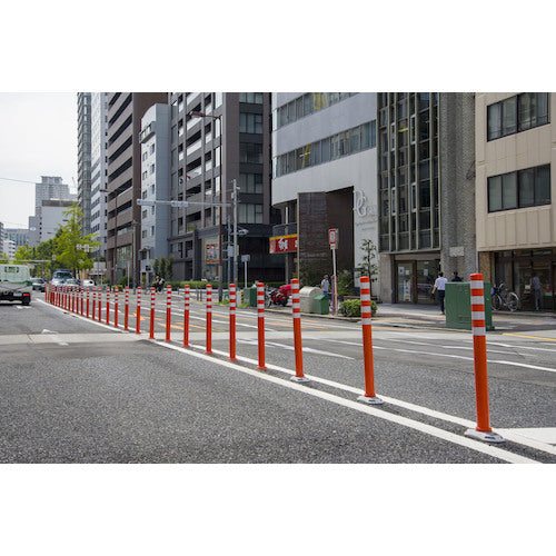 Sekisui lane separation sign pole cone CITY R single leg M16 PCCTR-80RW-F red PCCTR-80RW-FT-T6 1 piece