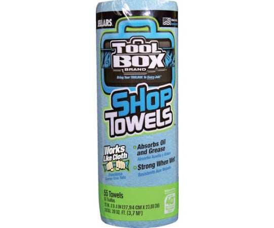 TOOLBOX® 숍 타월 블루 롤 55 시트 Z400 54400 1 권