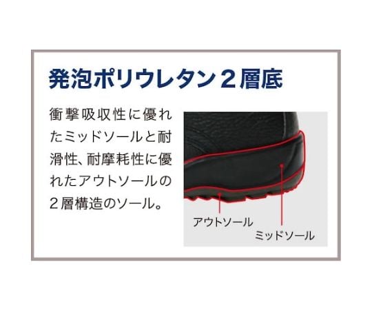 JIS規格認定 ワイド樹脂先芯耐滑安全靴 ブラック 27.0cm　CJ010-27.0 1足