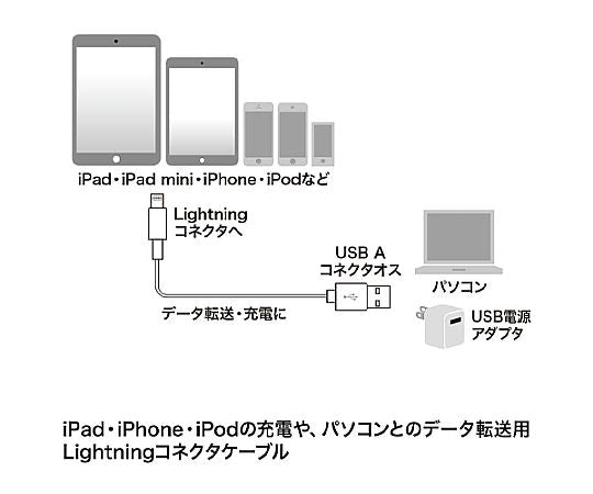 1.0m USB 케이블(USB A-Lightning) EA764AJ-52 1개
