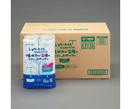 Toilet paper (for shower toilets/double/72 rolls) EA929AD-7B 1 box (12 rolls x 6 packs)