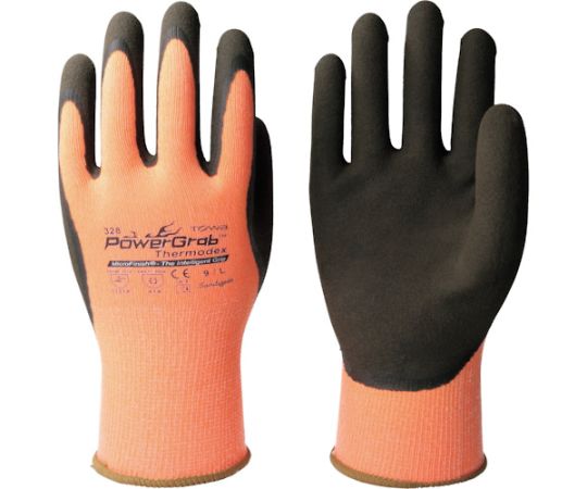 방한 천연 고무 코트 장갑 PowerGrab Thermodex L 328-L 1쌍