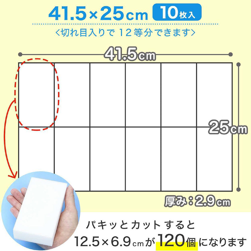 スポンジ 激落ちくん大容量 工場用 メラミンスポンジ 120個入　S00727 1箱(120個入)