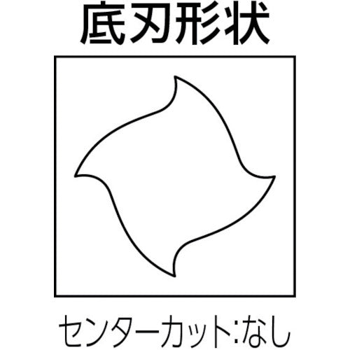 京セラ　ラジアスエンドミル　４ＭＦＲ　刃径１０ｍｍ　刃長２２ｍｍ　全長８０ｍｍ　シャンク径１０ｍｍ　4MFR100-220-R03　1 本