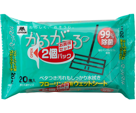 카루가루 바닥재용 웨트 시트 20장입×2 1팩(2봉입)