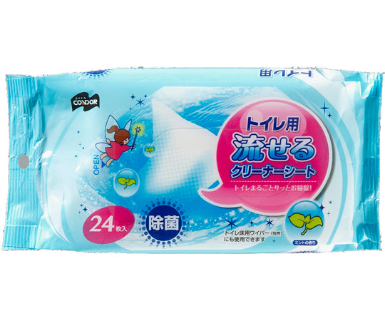 Condor flushable toilet cleaner sheets, 24 sheets, 1 bag