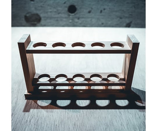 Wooden test tube stand, 25mm diameter hole x 5 tubes, SITATE255SJ, 1 piece