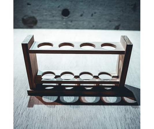 Wooden test tube stand, 30mm diameter hole x 4 tubes, SITATE304SJ, 1 piece