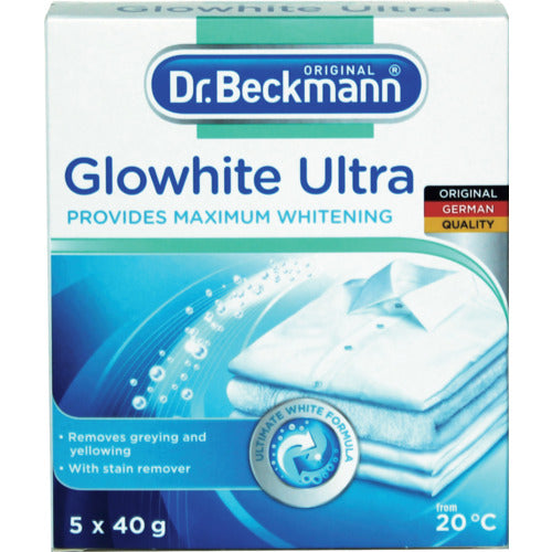 Dr. Beckmann Glow White Ultra Fluorescent Brightener (with oxygen bleach) 5 packets White revival DP010016 1 box