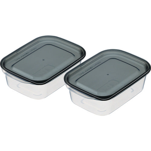 イノマタ化学　楽ちんパック　角型４００ｍｌ　２個組クリアーブラック　1834-CBLK　1 組