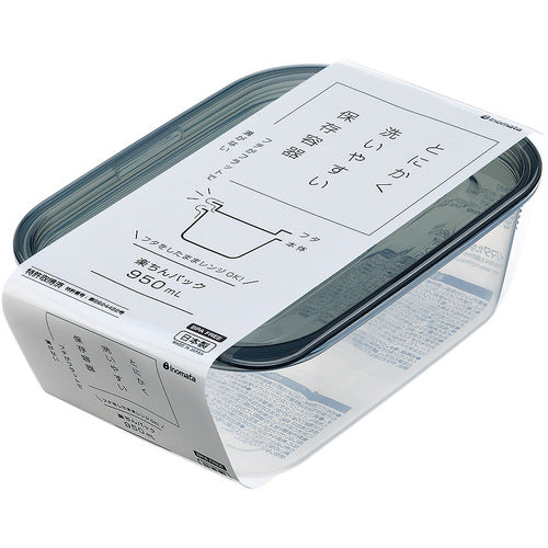 イノマタ化学　楽ちんパック　角型９５０ｍｌクリアーブラック　1844-CBLK　1 個