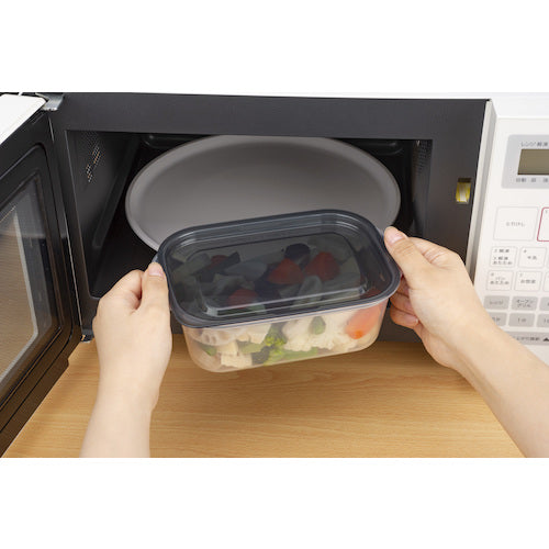 イノマタ化学　楽ちんパック　角型９５０ｍｌクリアーブラック　1844-CBLK　1 個