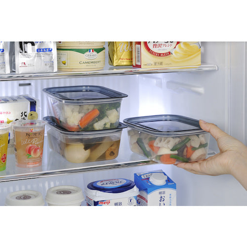 イノマタ化学　楽ちんパック　角型９５０ｍｌクリアーブラック　1844-CBLK　1 個