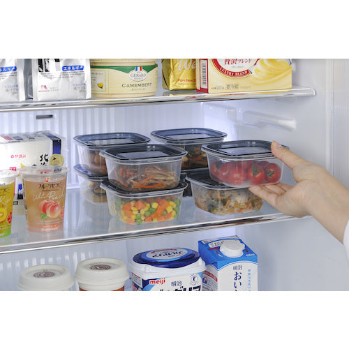 イノマタ化学　楽ちんパック　スクエア２７０ｍｌ　２個組クリアーブラック　1841-CBLK　1 組