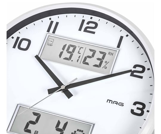 MAGデジアナ掛時計 ダブルポスト　W-766 WH-Z 1個