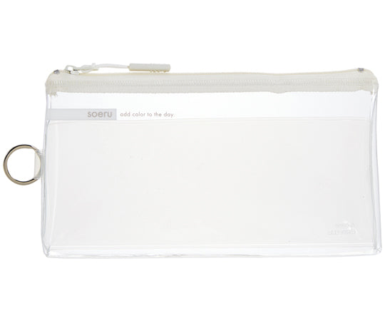 SOERU 클리어 펜 케이스 유백 A8100-1 1개