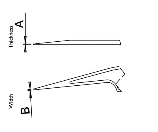 DUMONT 超精密ピンセット DUMOXEL（デュモクセル）  厚み0.08 /幅0.13mm　0103-5A-PO 1本