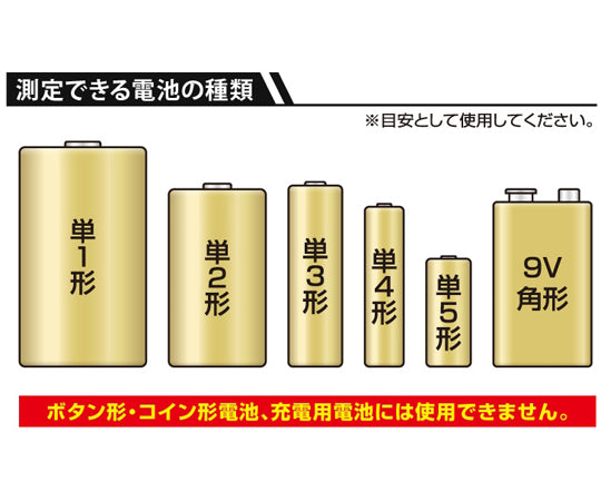 電源不要の電池チェッカー　1008904 1個