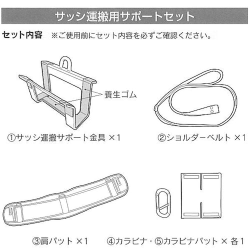 ベストツール　ＢＥＳＴ　サッシ運搬ツールセット　サッシキャリア　BSC-SS　1 台