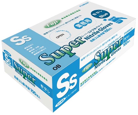 후지 슈퍼 니트릴 글러브 가루 없음 블루 SS 1 상자 (100 장 입) 671310 1 상자 (100 장 입)
