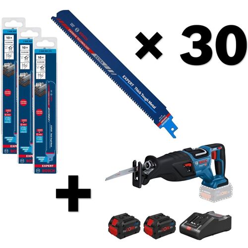 Bosch Carbide Saber Saw Ultra-Durable Blade 30 Pieces 18V Cordless Saber Saw Set S1155CHC30GSA18V-28HSET2 1 S