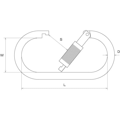 미즈모토 스테인리스 메가카라비나(환 부착) 선경 12mm 길이 145mm A-3089 1개