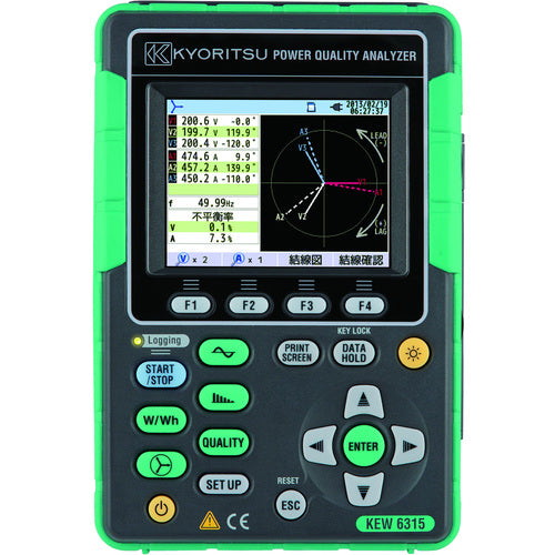 ＫＹＯＲＩＴＳＵ　電源品質アナライザセットモデル　KEW6315-01　1 組