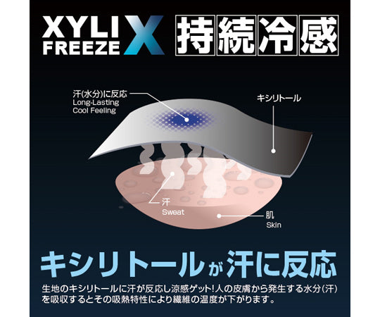 キシリフリーズクロス/インナーキャップ 【冷感-11℃】 フリーサイズ　BR-024 1枚